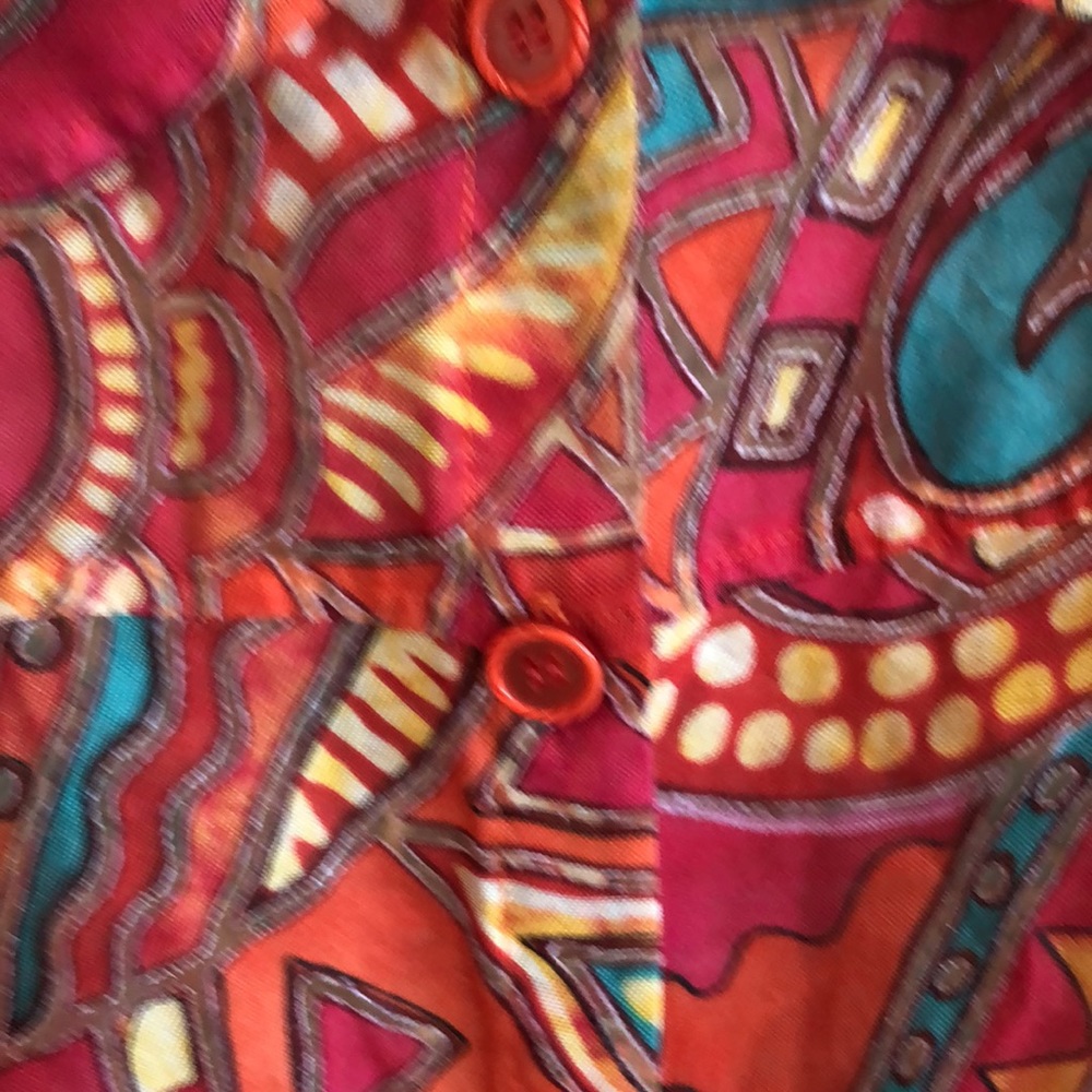 Toni Morgan 3x button down patterned shell - Picture 3 of 6